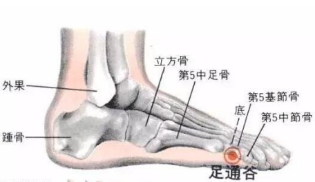 足通谷穴的準確位置在哪