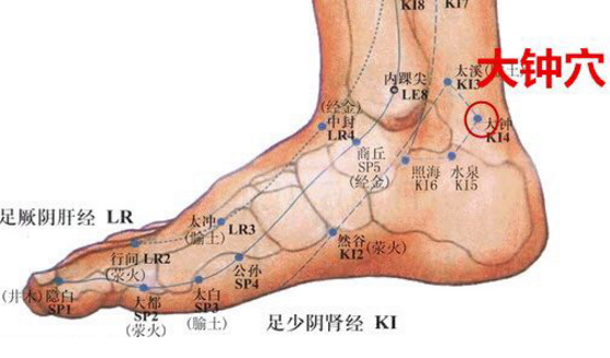 大鐘穴主治疾病
