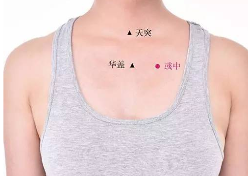 或中穴的準確位置